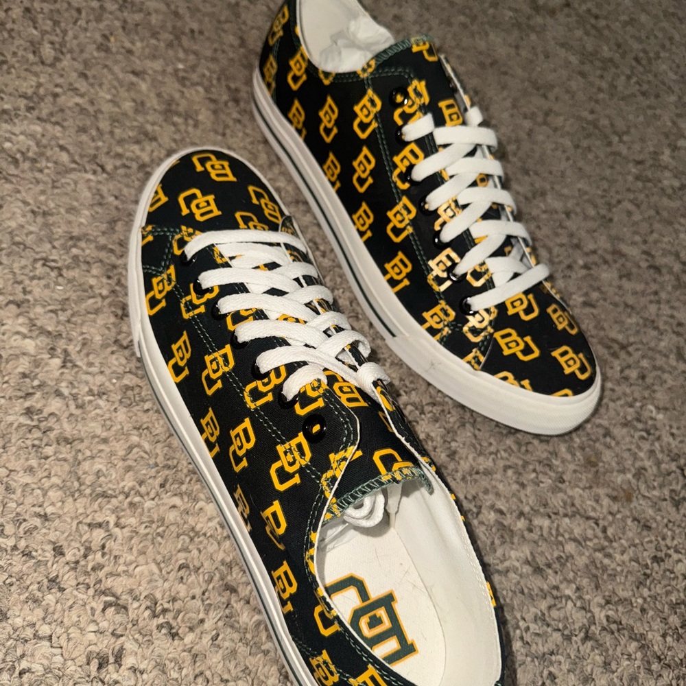 Black and Yellow Patterned Sneakers